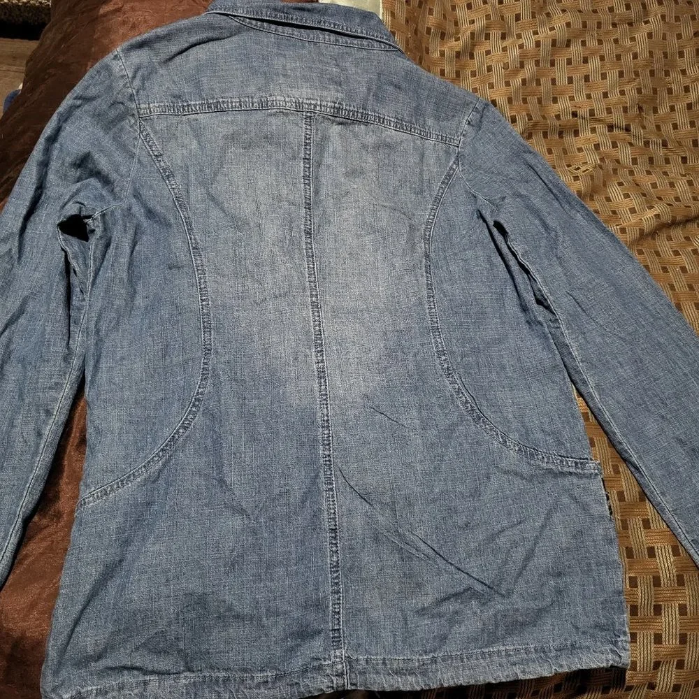 Denim jacket, lightweight with embroidery - Picture 3 of 3